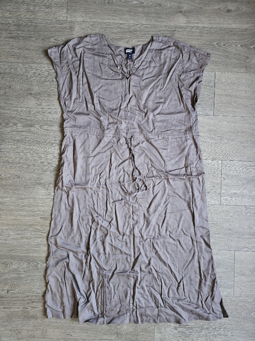 Soft Mauve Drawstring Maxi Dress NWOT